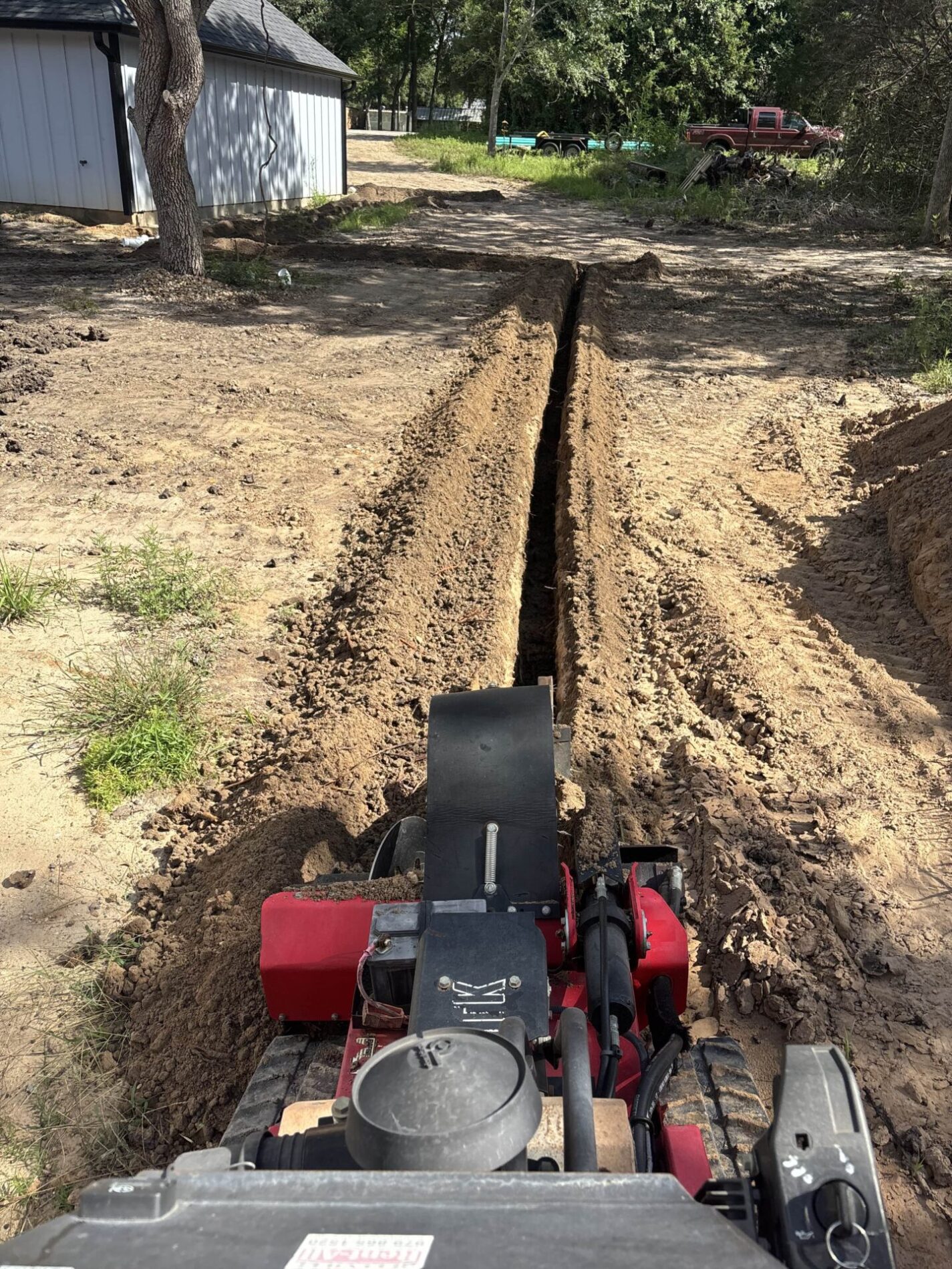 Gutter tied into underground drain lines